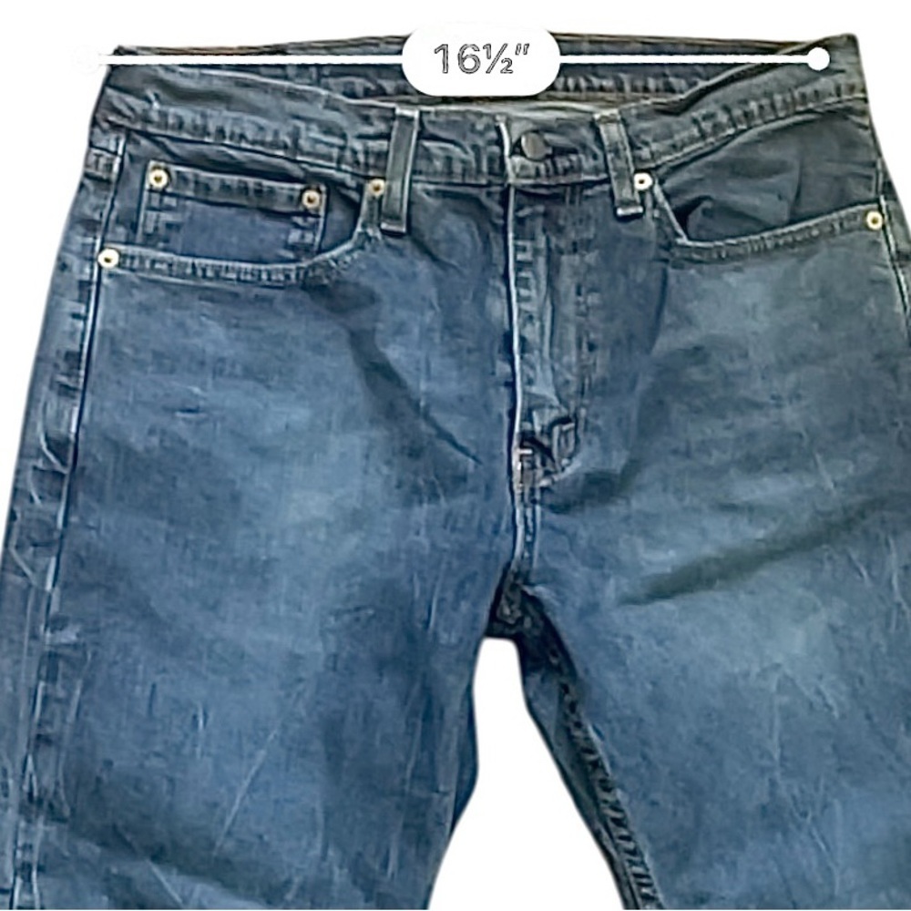 Levi Strauss denim blue straight jeans 527 Men 34/30 5pockets design zip logo - Picture 7 of 16